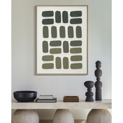 Pintura 3D em tela com moldura H – Profundidade e impacto visual (60 x 2,9 x 80 cm)