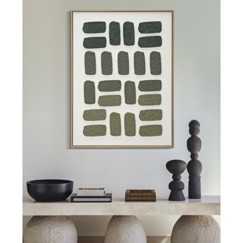 Pintura 3D em tela com moldura H – Profundidade e impacto visual (60 x 2,9 x 80 cm)