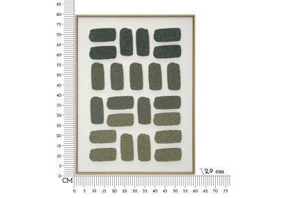 Pintura 3D sobre lienzo enmarcado H – Profundidad e impacto visual (60 x 2,9 x 80 cm)