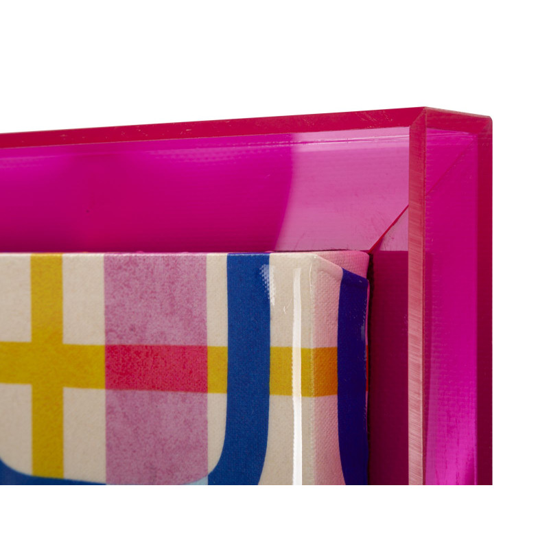 Moduli con stampa su tela laccata B – Elegante decorazione da parete (60 x 3,3 x 80 cm)