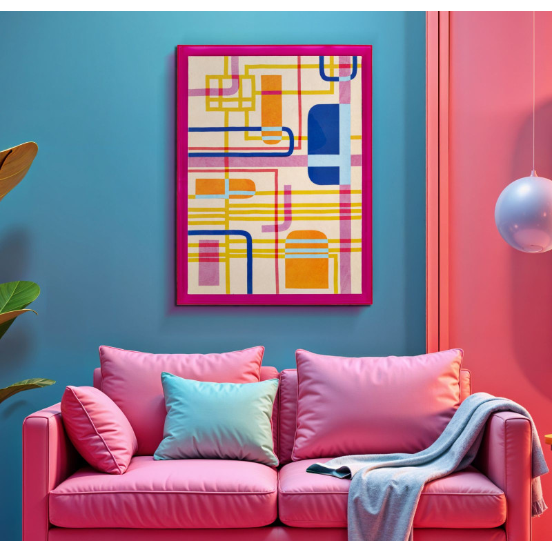 Modis com impressão em tela envernizada B – Decoração de parede elegante (60 x 3,3 x 80 cm)