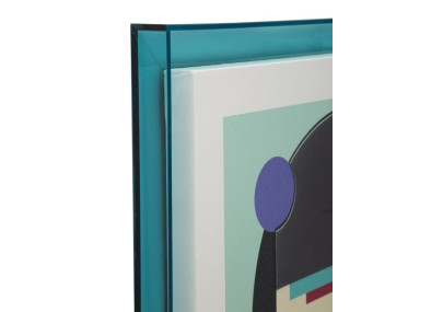 Impression sur toile Pop Art H – Explosion de couleurs et énergie (50 x 3,3 x 70 cm)