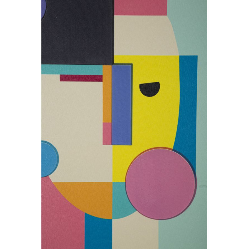 Impressão em tela Pop Art H – Explosão de cores e energia (50 x 3,3 x 70 cm)