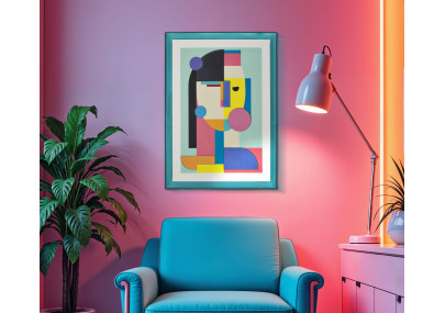 Impressão em tela Pop Art H – Explosão de cores e energia (50 x 3,3 x 70 cm)