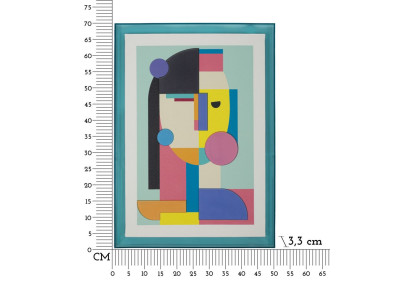 Impression sur toile Pop Art H – Explosion de couleurs et énergie (50 x 3,3 x 70 cm)
