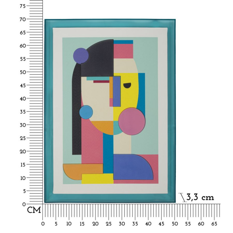 Impressão em tela Pop Art H – Explosão de cores e energia (50 x 3,3 x 70 cm)