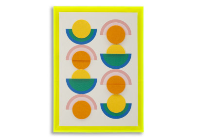 Impressione su tela Pop Art con cornice L – Esplosione di colori ed energia murale (50 x 3,3 x 70 cm)