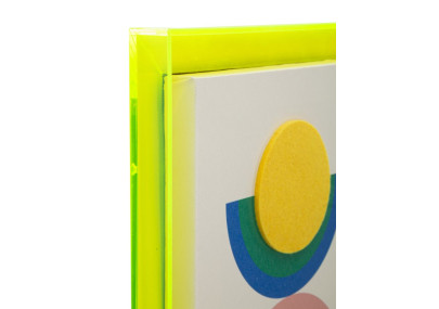 Impressione su tela Pop Art con cornice L – Esplosione di colori ed energia murale (50 x 3,3 x 70 cm)