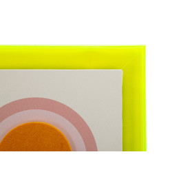 Impressione su tela Pop Art con cornice L – Esplosione di colori ed energia murale (50 x 3,3 x 70 cm)