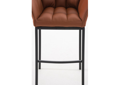 Tabouret de bar Damaso B avec structure à 4 pieds marron clair