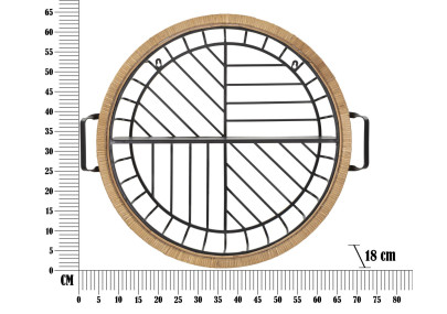Étagère murale CEBU – Organisation bohème chic et moderne (72,5 x 18 x 65 cm)