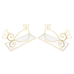 Ensemble de 2 papillons pour lit mural – Fantaisie aérienne et charme décoratif (41,5 x 18 x 21 cm)