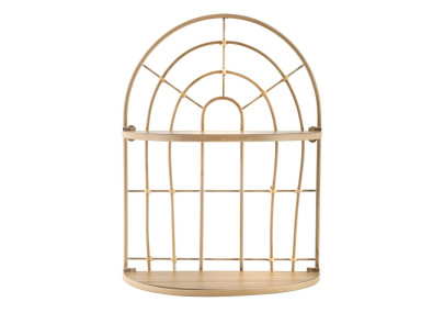 Étagère double architecture – Design original et pratique pour vos murs (34,5 x 18 x 45,5 cm)