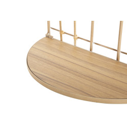 Étagère double architecture – Design original et pratique pour vos murs (34,5 x 18 x 45,5 cm)