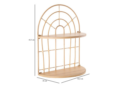 Étagère double architecture – Design original et pratique pour vos murs (34,5 x 18 x 45,5 cm)