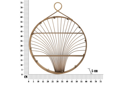 Étagère FUJI – Sobriété et chic décoratif pour votre intérieur (60,5 x 10,5 x 76 cm)