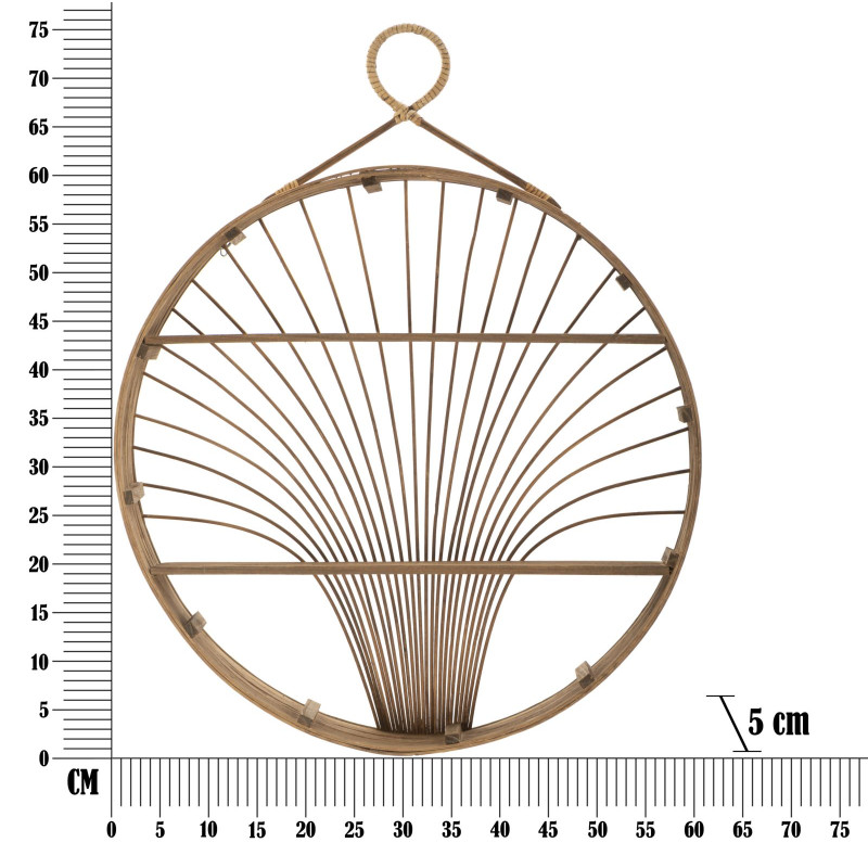 Étagère FUJI – Sobriété et chic décoratif pour votre intérieur (60,5 x 10,5 x 76 cm)