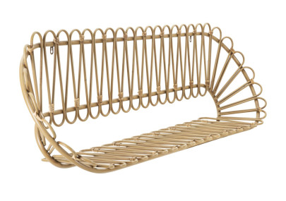 Étagère murale Panama – Grande capacité et style bohème impressionnant (162 x 28 x 43,5 cm)