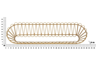 Étagère murale Panama – Grande capacité et style bohème impressionnant (162 x 28 x 43,5 cm)