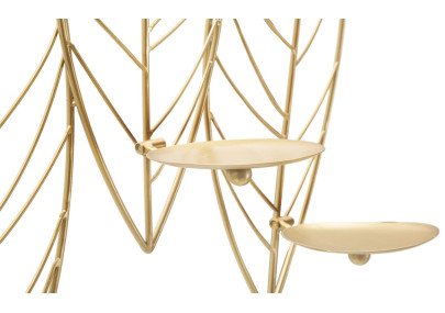 Portacandele da parete a forma di foglia – Stile e raffinatezza da parete (66 x 14 x 56 cm)
