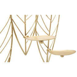Portacandele da parete a forma di foglia – Stile e raffinatezza da parete (66 x 14 x 56 cm)
