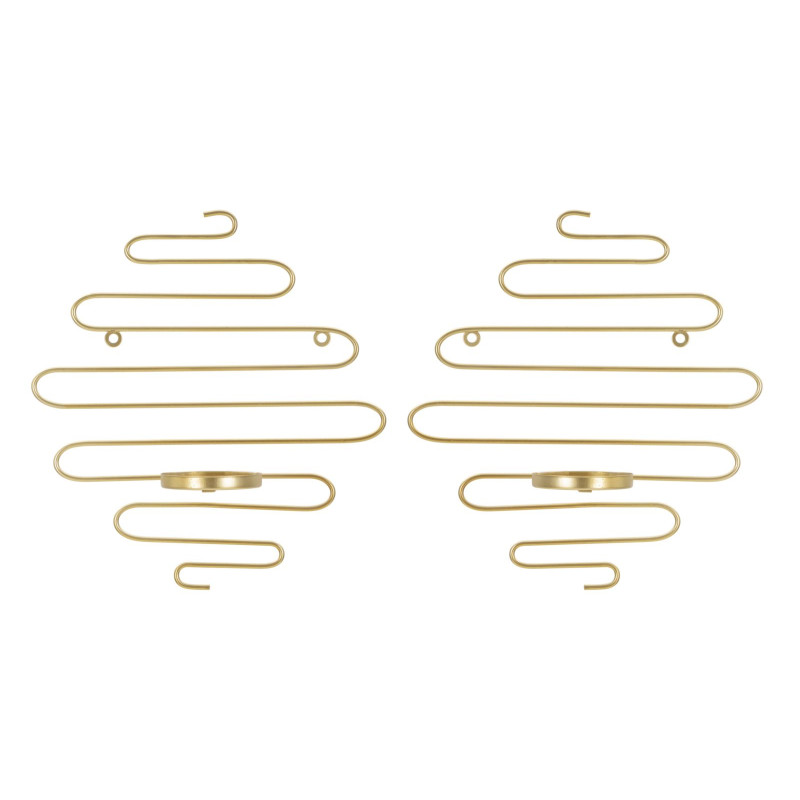 Conjunto de 2 soportes de pared para velas ALID – Funcionalidad y encanto decorativo (33 x 10 x 34 cm)