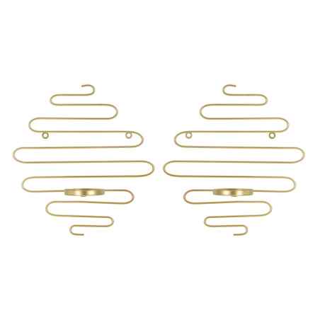 Conjunto de 2 suportes de parede para velas ALID – Funcionalidade e charme decorativo (33 x 10 x 34 cm)