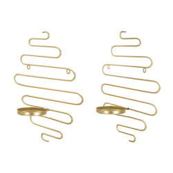 Ensemble de 2 supports muraux pour bougies ALID – Fonctionnalité et charme décoratif (33 x 10 x 34 cm)