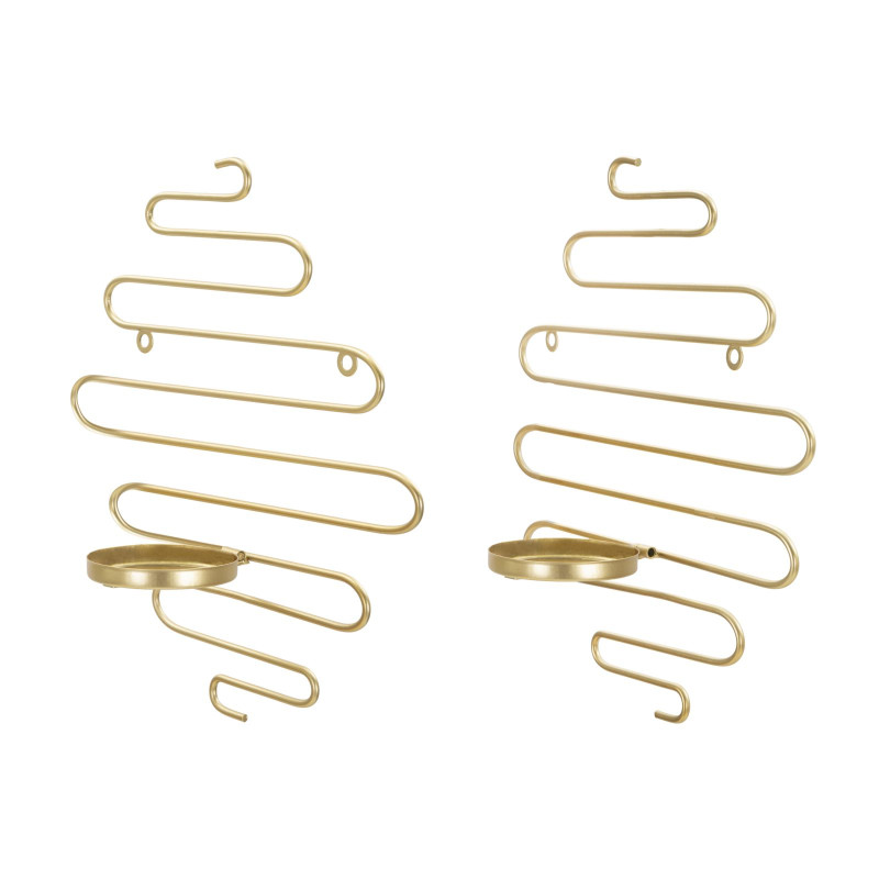 Conjunto de 2 soportes de pared para velas ALID – Funcionalidad y encanto decorativo (33 x 10 x 34 cm)