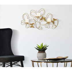 Portavelas de pared PAPILS – Diseño refinado y modernidad (61 x 12 x 34 cm)