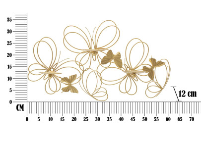 Portacandele da parete PAPILS – Design raffinato e modernità (61 x 12 x 34 cm)