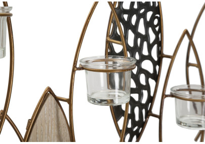 Portacandele da parete a forma di pesce – Originalità bohémien ed eleganza murale (66 x 9 x 40,5 cm)