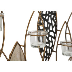 Portavelas de pared con forma de pez – Originalidad bohemia y elegancia mural (66 x 9 x 40,5 cm)