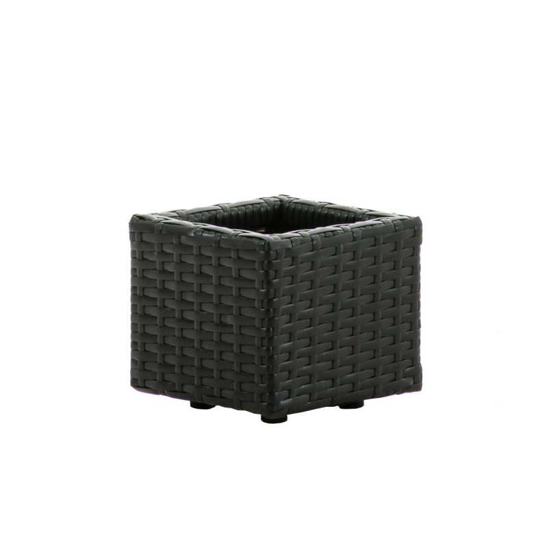 Portavaso Da Esterno Laura In Polyrattan nero
