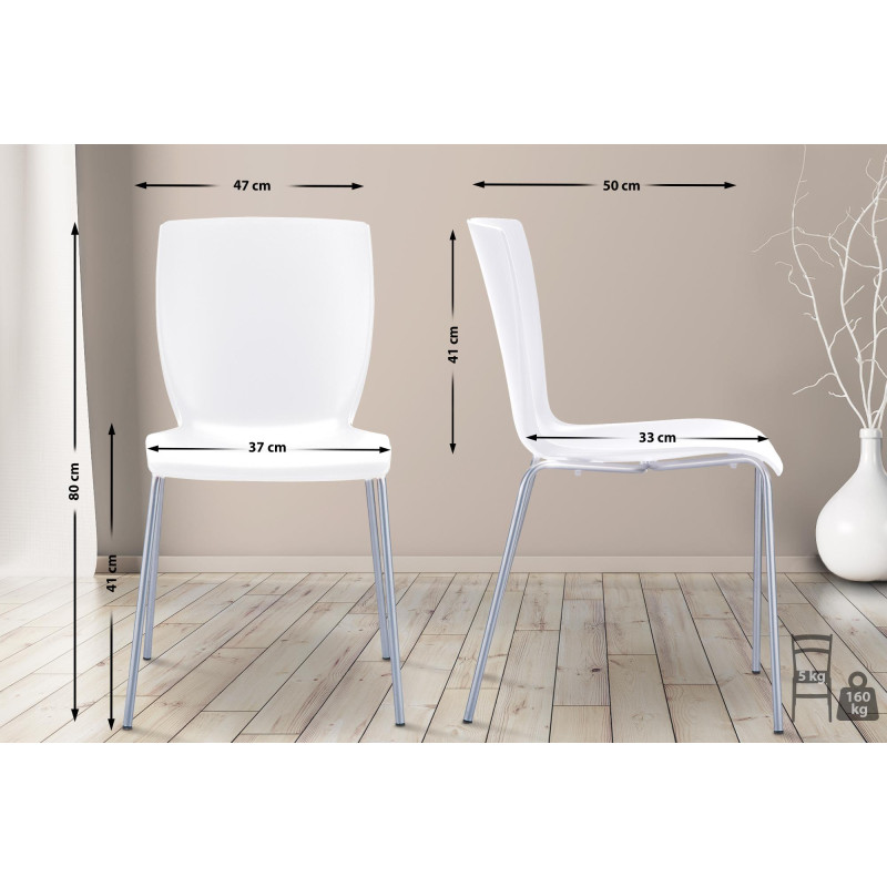 Silla Apilable Mio Blanco
