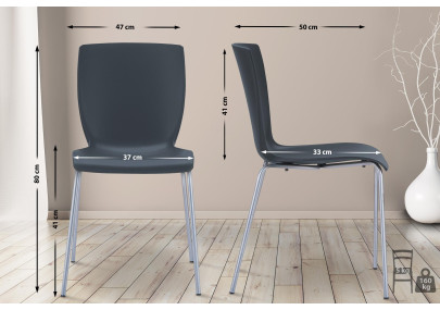 Silla Apilable Mio Negro