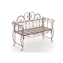 Banc de jardin Minna, brun antique