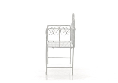 Banc de jardin Minna, blanc antique