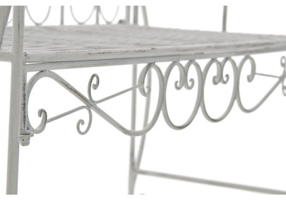 Banc de jardin Minna, blanc antique