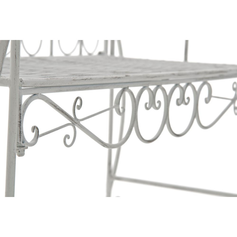 Banc de jardin Minna, blanc antique