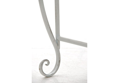 Banc de jardin Minna, blanc antique