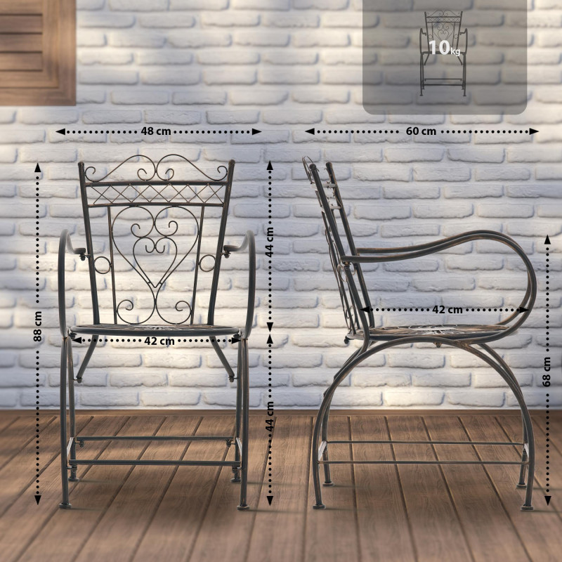 Sedia Giardino Sheela in Metallo bronzo