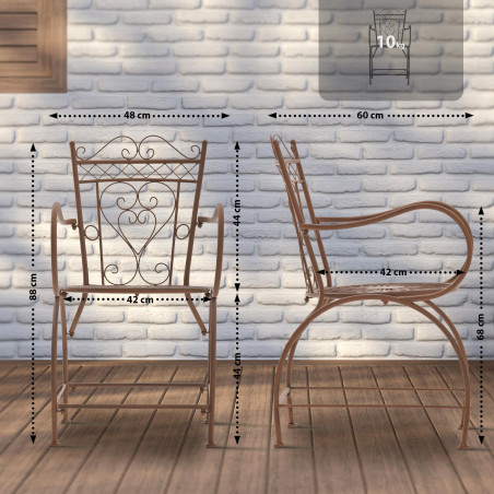 Fauteuil Sheela, marron antique