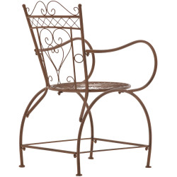 Sedia Giardino Sheela in Metallo antico marrone