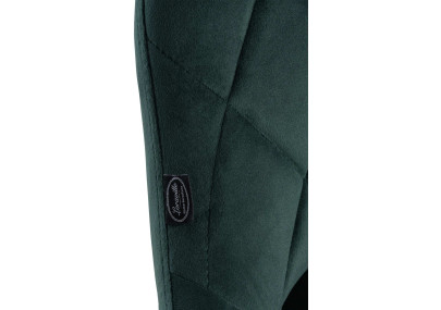 Set de 2 Taburetes Lazio en terciopelo Verde oscuro,Cromado