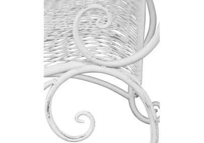 Banc de jardin Tara, blanc antique