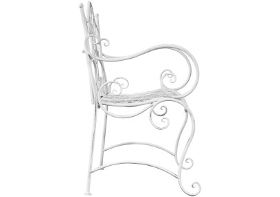 Banc de jardin Tara, blanc antique
