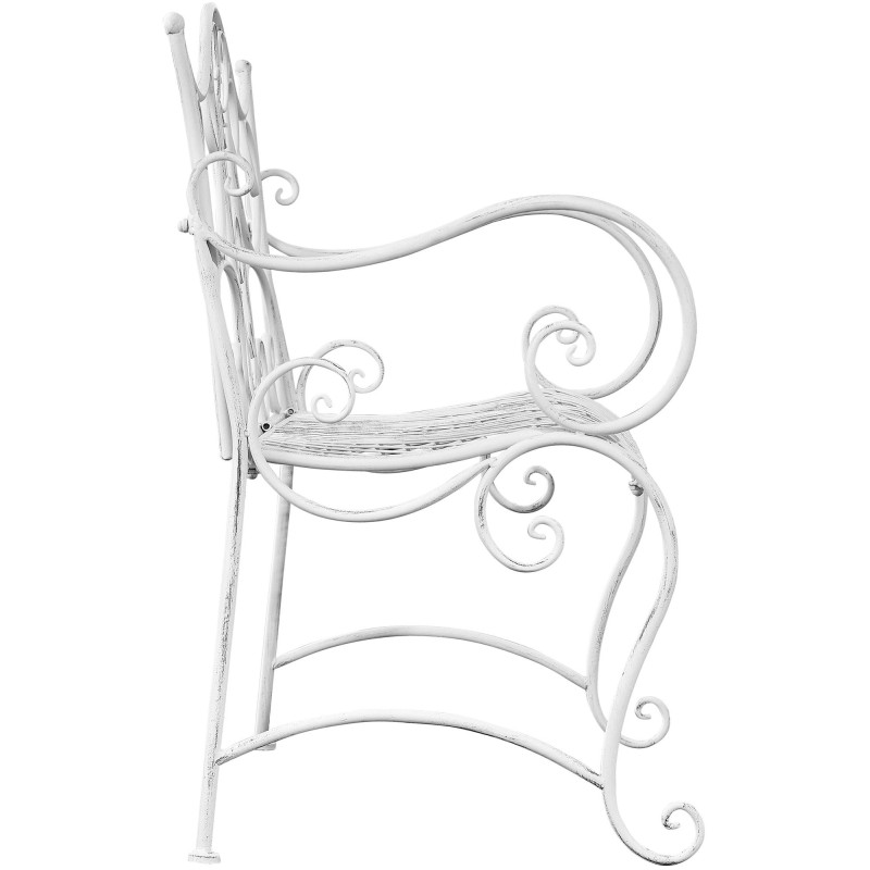 Banc de jardin Tara, blanc antique