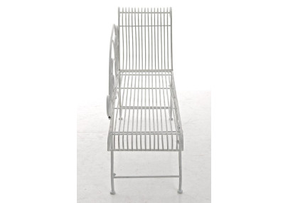Banc de jardin Karma, blanc antique