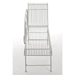 Banc de jardin Karma, blanc antique